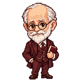 Tatlı 8-bit Sigmund Freud figürü
